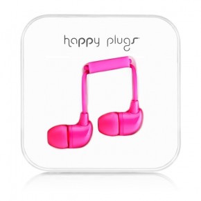  Happy Plugs Headphones In-Ear Cerise (7724)