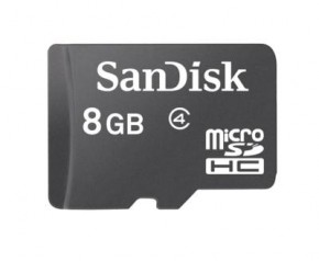   Sandisk 8GB microSDHC Class 4 (no adapter) (SDSDQM-008G-B35)