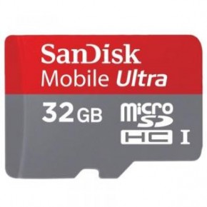  Sandisk microSDHC 32Gb Mobile Ultra Class 10 (adapter SD) (SDSDQU-032G-U46A)