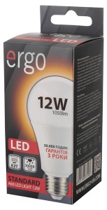 LED  Ergo Standard A60 27 12W 220V 3000K   4
