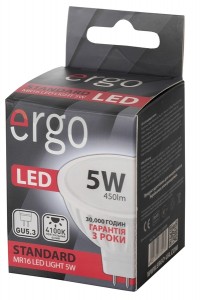 LED  Ergo Standard MR16 GU5.3 5W 220V 4100K   6