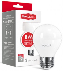 LED  Maxus G45 F 8W 4100K 220V E27 (1-LED-5414) 3