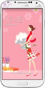  Samsung GT-i9500 Galaxy S4 White La Fleur