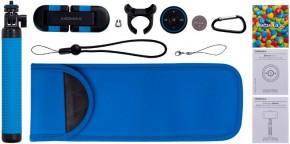  Momax Selfie Hero Bluetooth Selfie Pod 70cm Blue/Black (KMS6D) 6