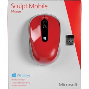   Microsoft Sculpt Mobile Mouse Flame Red 5