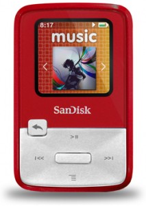 3  Sandisk Sansa Clip Zip 4Gb Red
