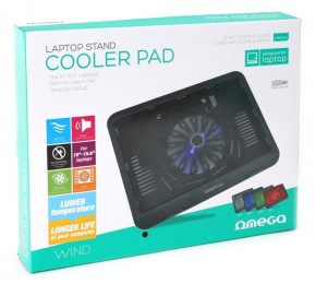    Omega Laptop Cooler Pad Wind Black fan 14  6
