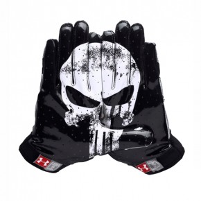  Under Armour Alter Ego Punisher F4 Football Gloves Black (M) 3