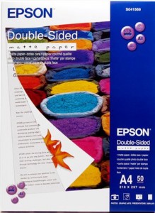  Epson A4 Double-Sided Matte Paper, 50. (C13S041569)