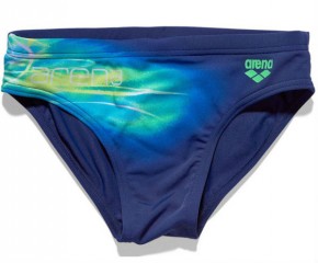  Arena Flash youth brief navy/pea green (6)