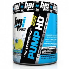   BPI Pump HD 250  blueberry lemon freeze