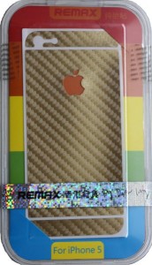   Remax Pure Sticker Golden  Apple iPhone 5/5S/5C (front + back)