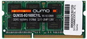   Qumo SO-DIMM 4GB/1600 DDR3 1.35V (QUM3S-4G1600C11L)