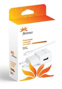    Florence USB +  iPhone 5/6/6 Plus white, 1000mA (TC10-IPH6)