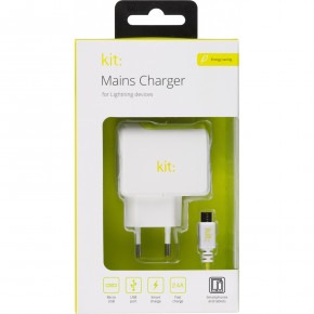    Kit EU USB Mains Charger 2.4Amp  (IP5PMCEU2A) 6