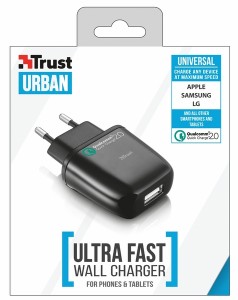    Trust Urban Ultra Fast Wall Charger 2.0 Black (21063) 6