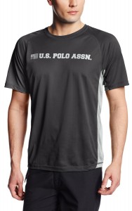   U.S. Polo Assn Color Block Rashguard Plus Swim M Black