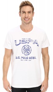   U.S. Polo Assn USPA Graphic L White