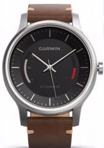   Garmin Vivomove Premium, Stainless Steel with Leather Band (010-01597-20) 3