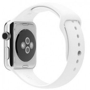 - Apple Watch 42  Stainless Steel Case with White Sport Band (MJ3V2) 3