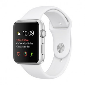 - Apple Watch Series 1 38mm Silver Aluminum Case White Sport Band (MNNG2)