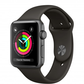 - Apple Watch Series 3 GPS 42mm Space Gray Aluminum Gray Sport Band (MR362)
