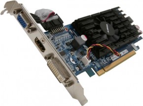  Gigabyte nVidia GeForce 210 1Gb DDR3 (590/1200) (GV-N210D3-1GI)