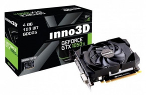 Inno3D GeForce GTX1050 Ti 4096Mb HerculeZ X1 (N105T-1SDV-M5CM) 4