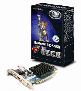  Sapphire Radeon HD5450 1GB GDDR3 LP (299-1E164-501SA) 3