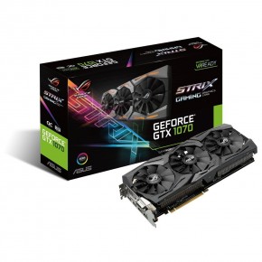  Asus PCI-Ex GeForce GTX 1070 ROG Strix 8GB GDDR5 256bit(STRIX-GTX1070-O8G-Gaming) 8