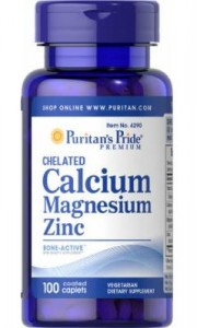  Puritan's Pride Chelated Calcium Magnesium Zinc 100 