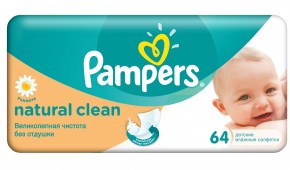    Pampers Natural Clean   64 