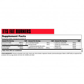  Universal Nutrition Fat Burners E/S 55 . 3