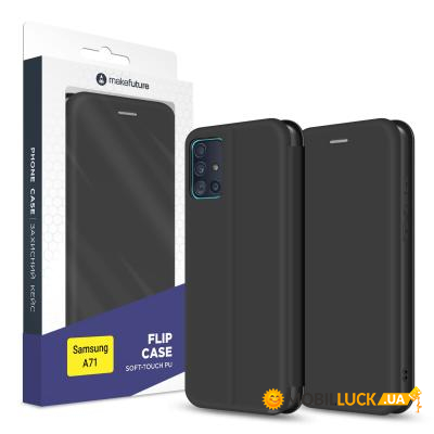   MakeFuture Samsung A71 Flip (Soft-Touch PU) Black (MCP-SA71BK)