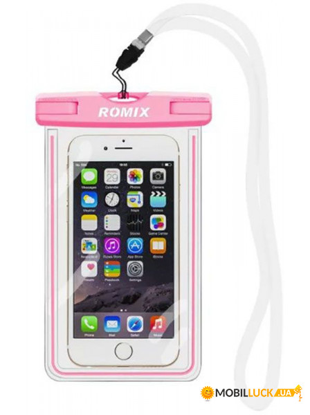  Romix RH11 Fluorescent Waterproof Bag Touch Control Max 5.5 Pink