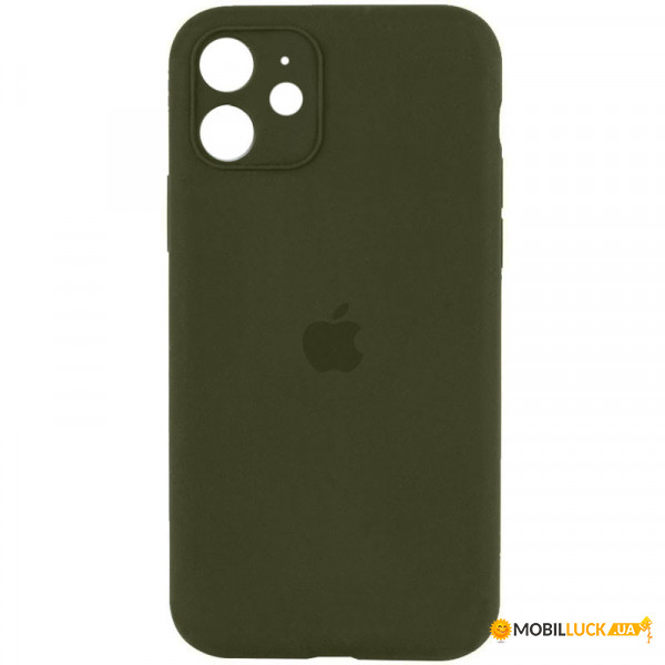  Epik Silicone Case Full Camera Protective (AA) Apple iPhone 12 (6.1)  / Dark Olive