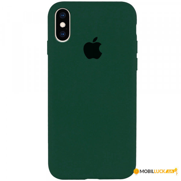  Epik Silicone Case Full Protective (AA) Apple iPhone XS Max (6.5)  / Forest green