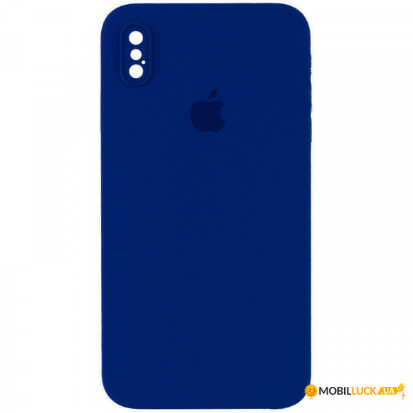 Epik Silicone Case Square Full Camera Protective (AA) Apple iPhone XS (5.8)  / Deep navy