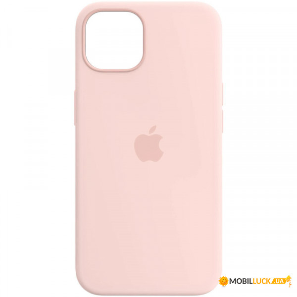  Epik Silicone case (AAA) full with Magsafe Apple iPhone 14 Plus (6.7)  / Chalk Pink