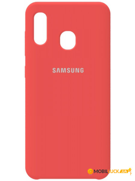 - Samsung Silicone Case Galaxy A20/A30 Peach Pink