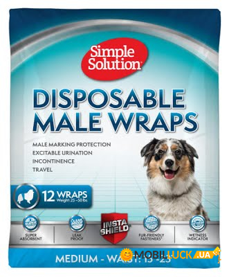     Simple Solution Disposable Male Wrap Medium  0010279115381 (ss11538)