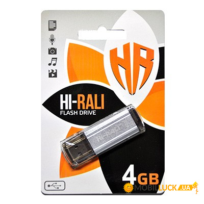  USB 2.0 4GB Hi-Rali Stark Series Silver (HI-4GBSTSL)