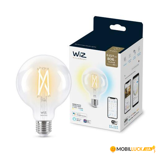   WiZ E27 7W (60W 806Lm) G95 2700-6500  Wi-Fi (929003018201)
