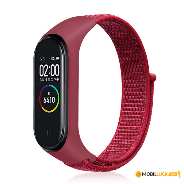 Nylon Style BeCover  Xiaomi Mi Smart Band 5 Red (705431)