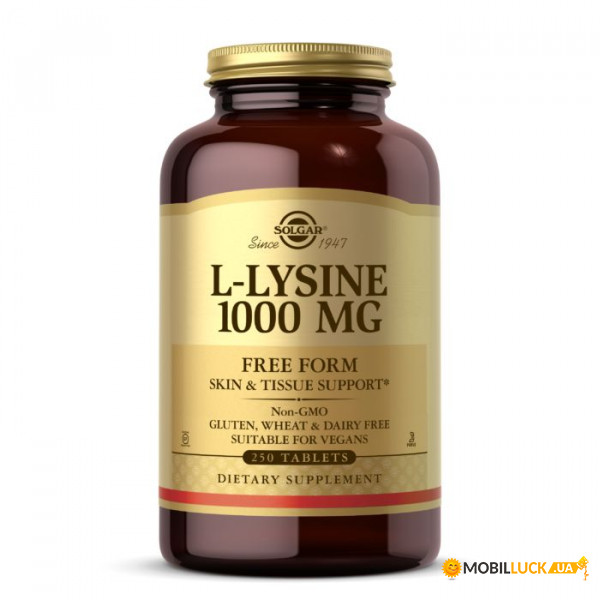  Solgar L-Lysine 1000 mg 250  (CN5973) 