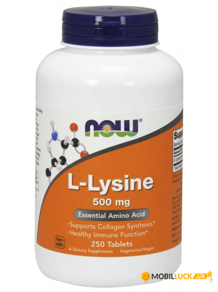  NOW L-Lysine 500 mg Tablets 250  (4384302608)