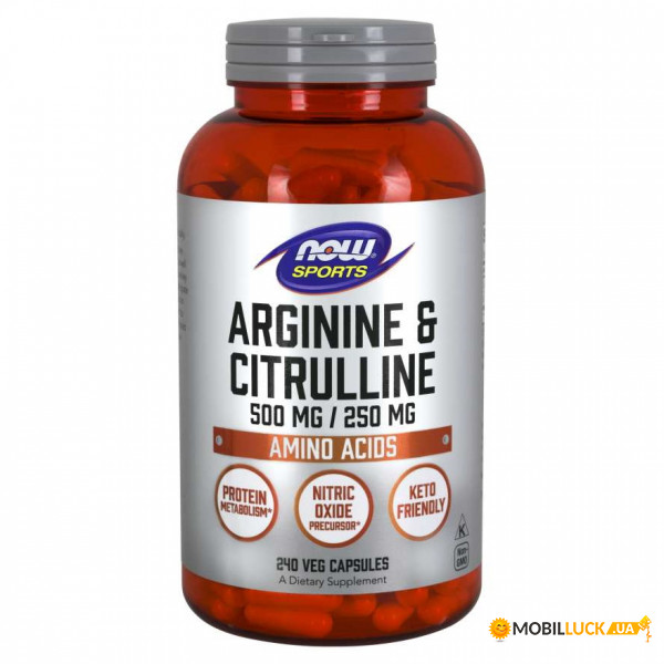  NOW Sports Arginine Citrulline 240  (CN5427)