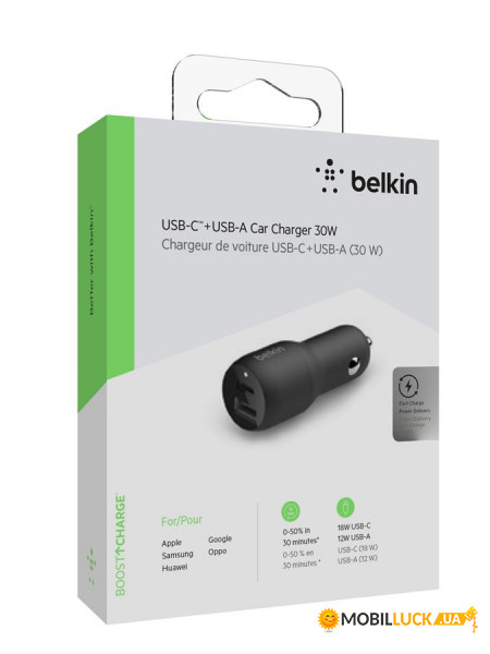    Belkin Port USB-C USB-A black (F7U100BTBLK)