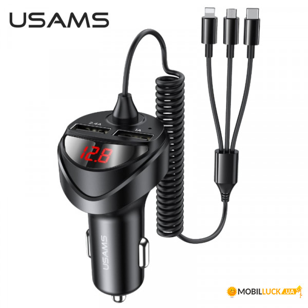   Usams US-CC119 C22 2USB/3.4A + 3in1 combo  