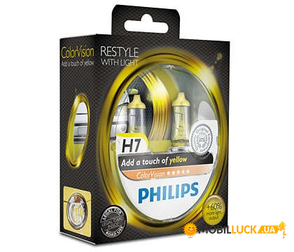   Philips H7 ColorVision Yellow 3350K 2/ (12972CVPYS2)